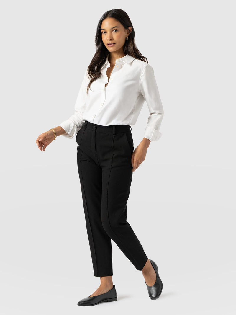 Cambridge Tapered Pant - Black - Women's Trouserss | Saint and Sofia® USA