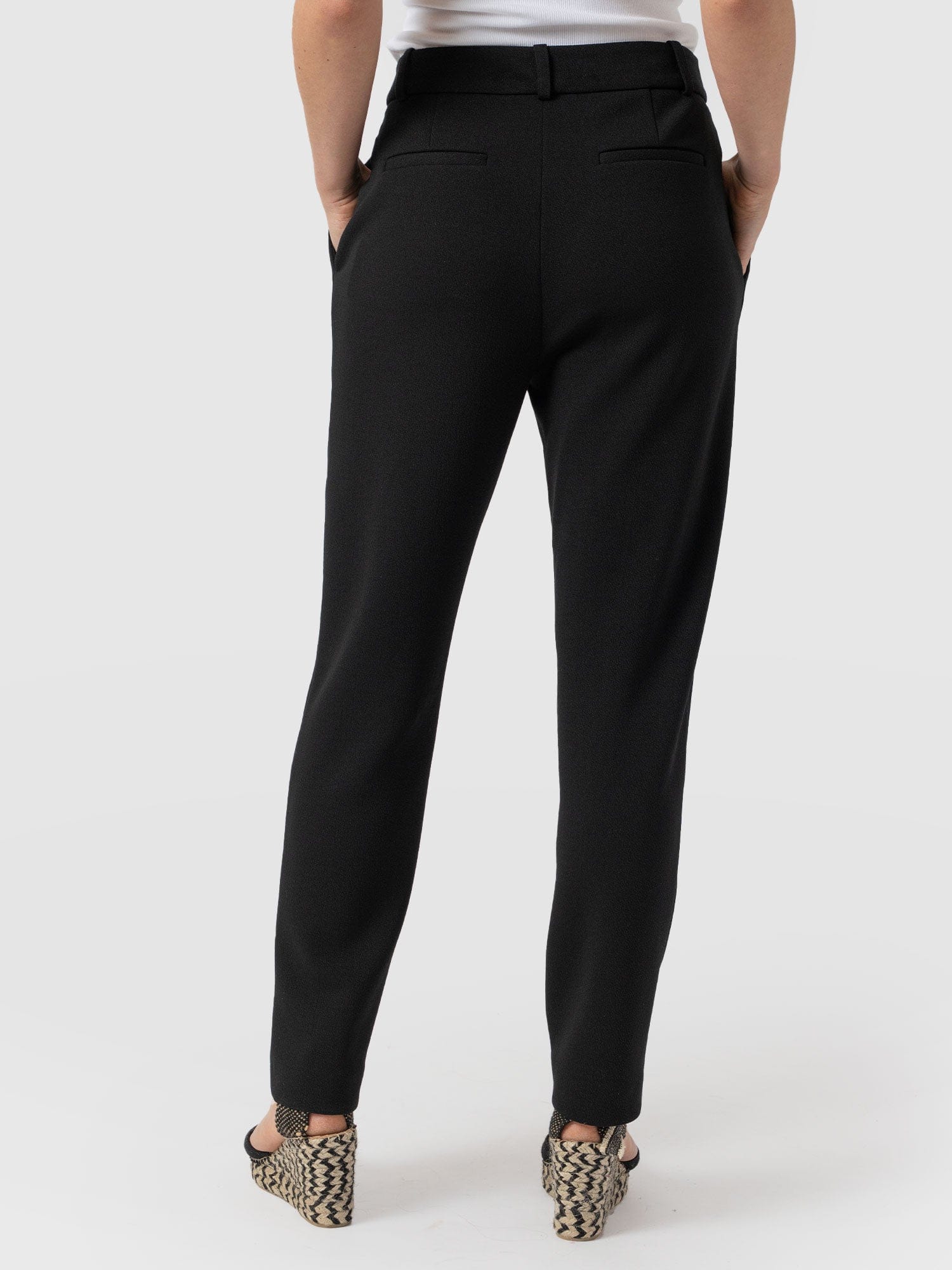 Cambridge Tapered Pant - Black - Women's Trouserss | Saint + Sofia® USA