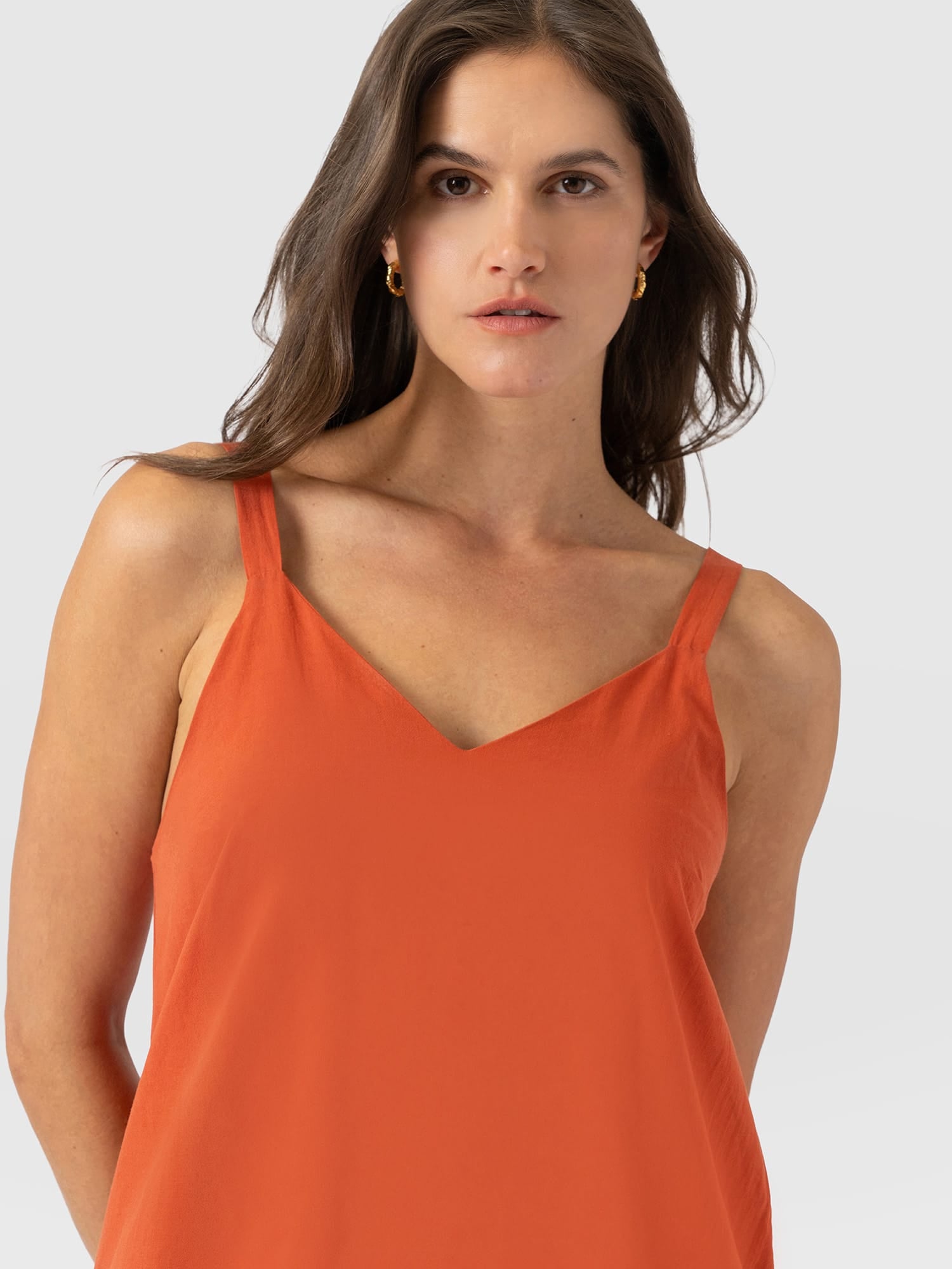 Candice A - Line Dress - Burnt Orange - Women's Dresses | Saint and Sofia® USA