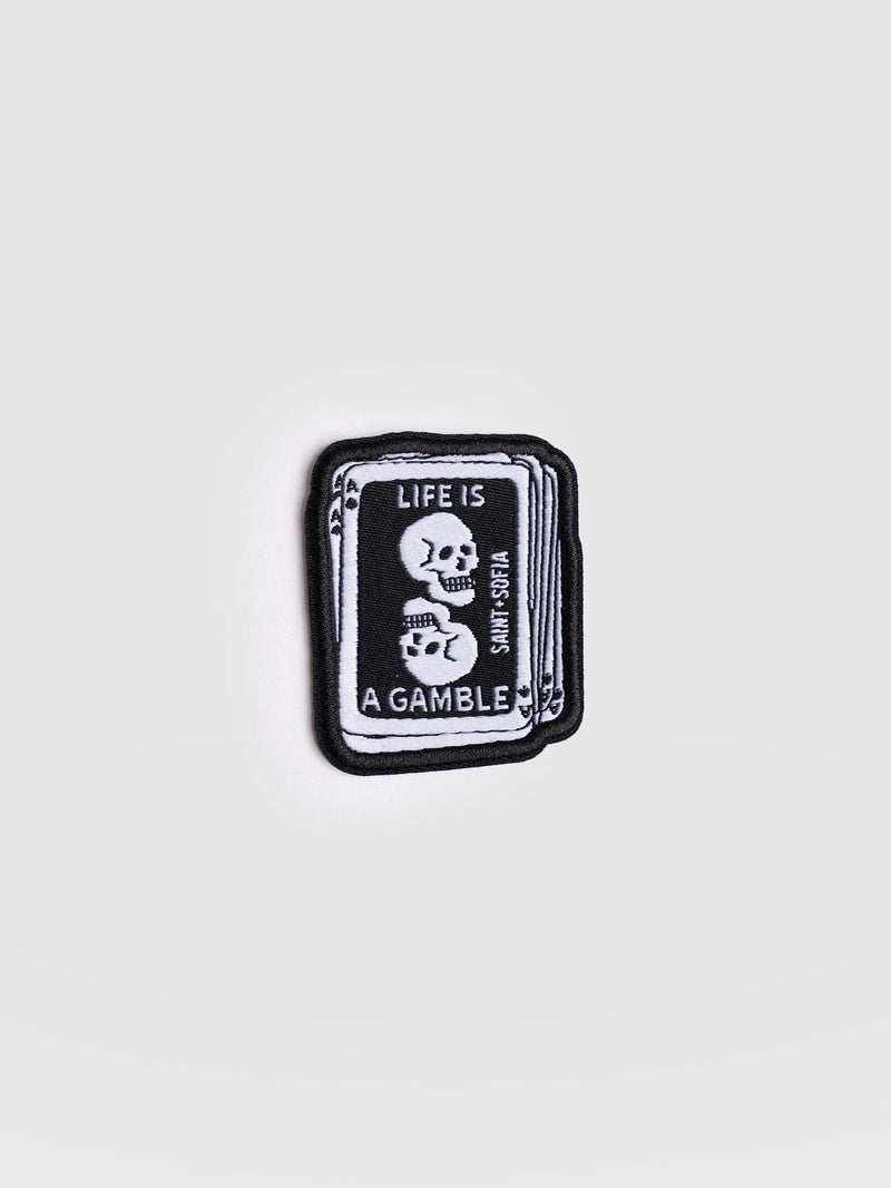 Cards Sticker Badge - Black - Women's Accessories | Saint and Sofia® USA