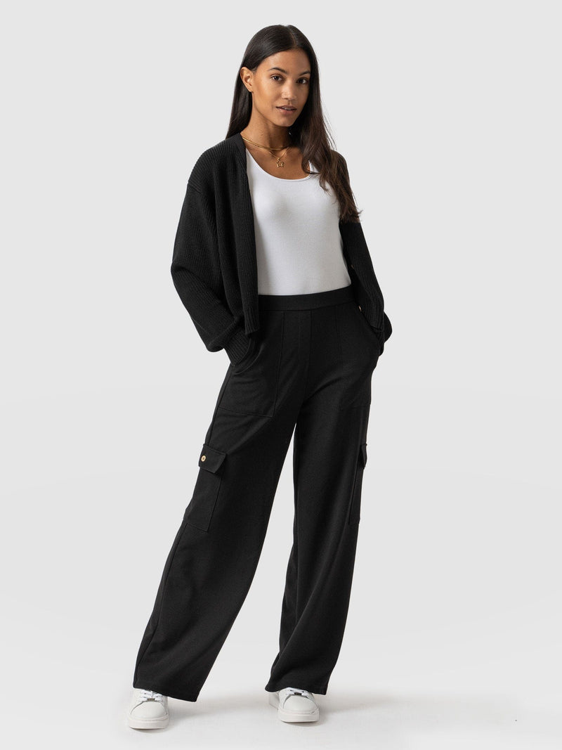 Cargo Chelsea Wide Leg Pant Black - Women's Pants | Saint + Sofia® USA