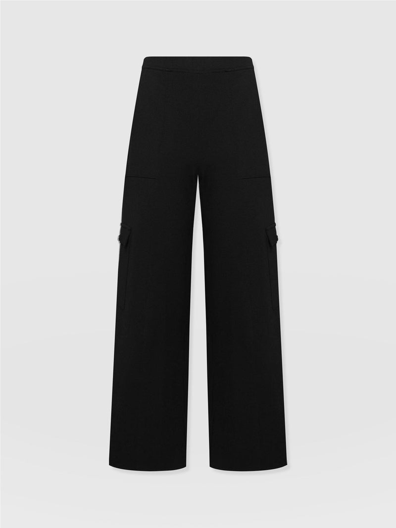 Cargo Chelsea Wide Leg Pant Black  - Women's Pants | Saint + Sofia® USA