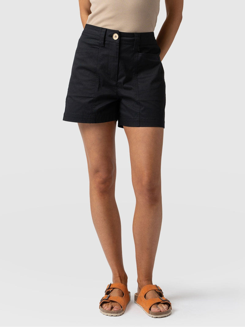 Cargo Short Black - Women's Shorts | Saint + Sofia® USA