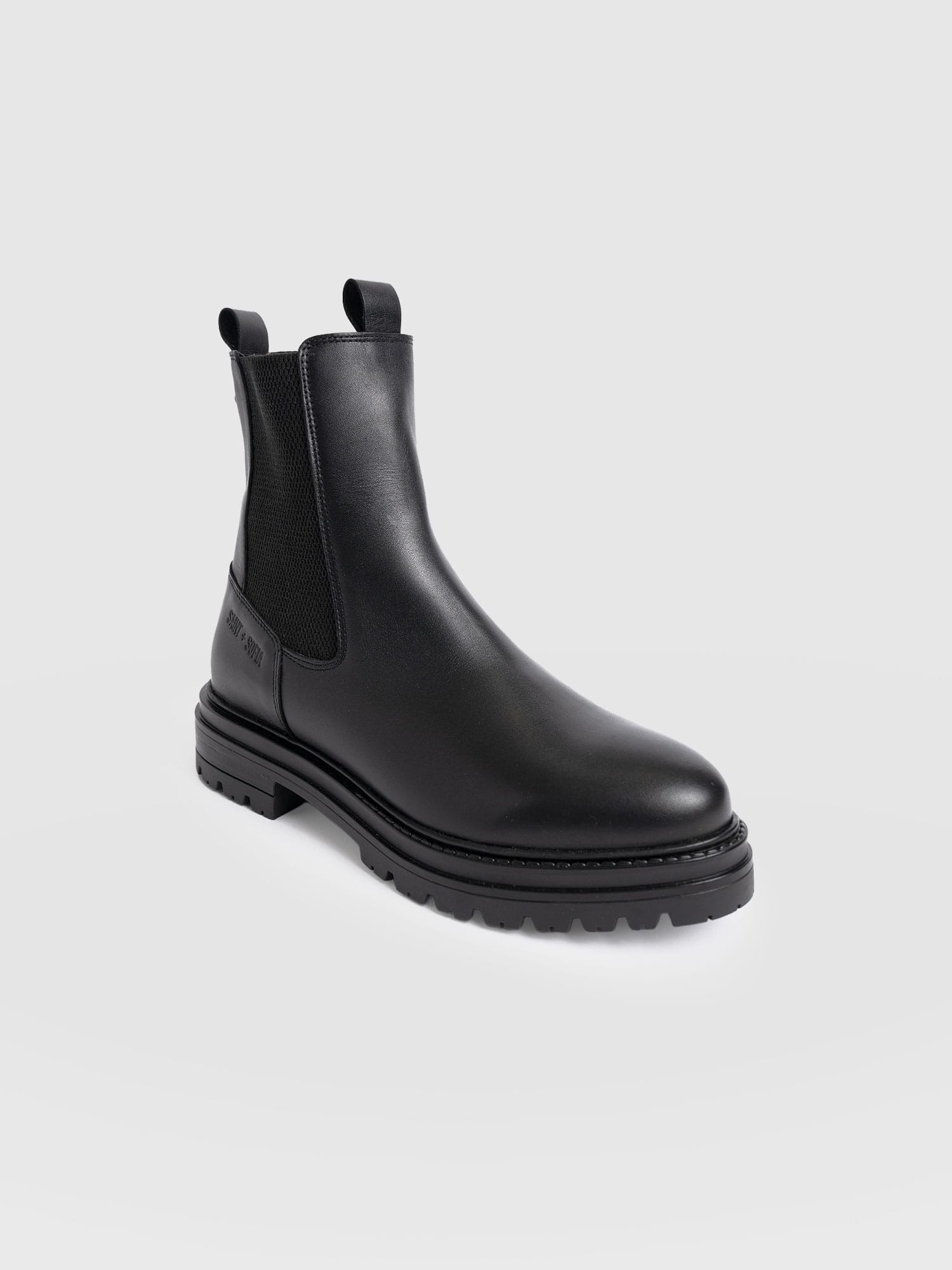 Carnaby Chelsea Boot Black - Women's Leather Boots | Saint + Sofia® US