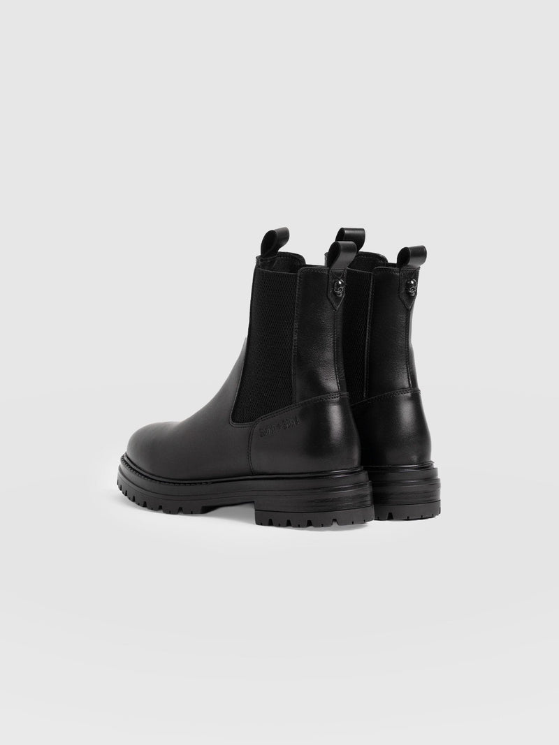 Carnaby Chelsea Boot Black - Women's Leather Boots | Saint + Sofia® US