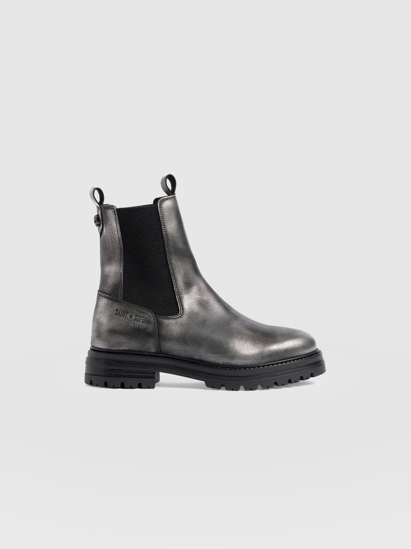 Carnaby Chelsea Boot - Gunmetal - Women's Shoes | Saint + Sofia® USA