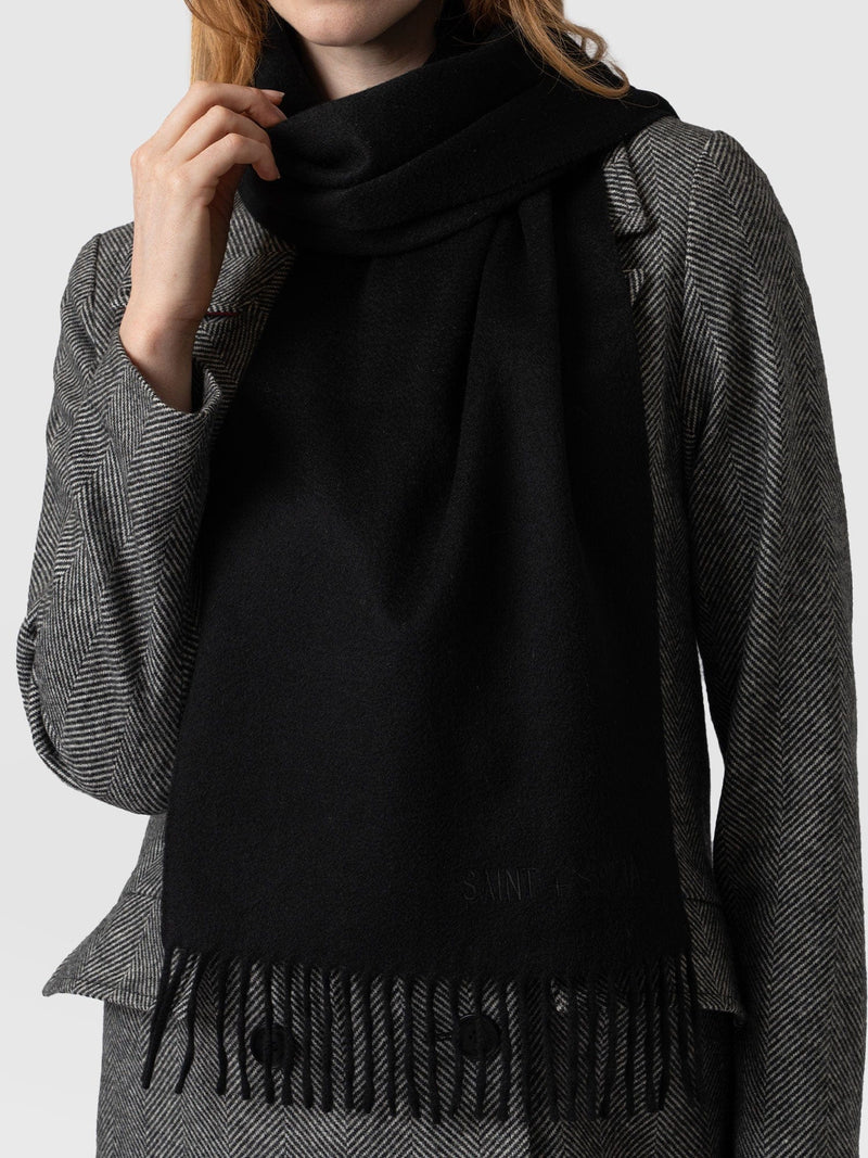 Cashmere Scarf Black - Women's Scarves | Saint + Sofia® USA