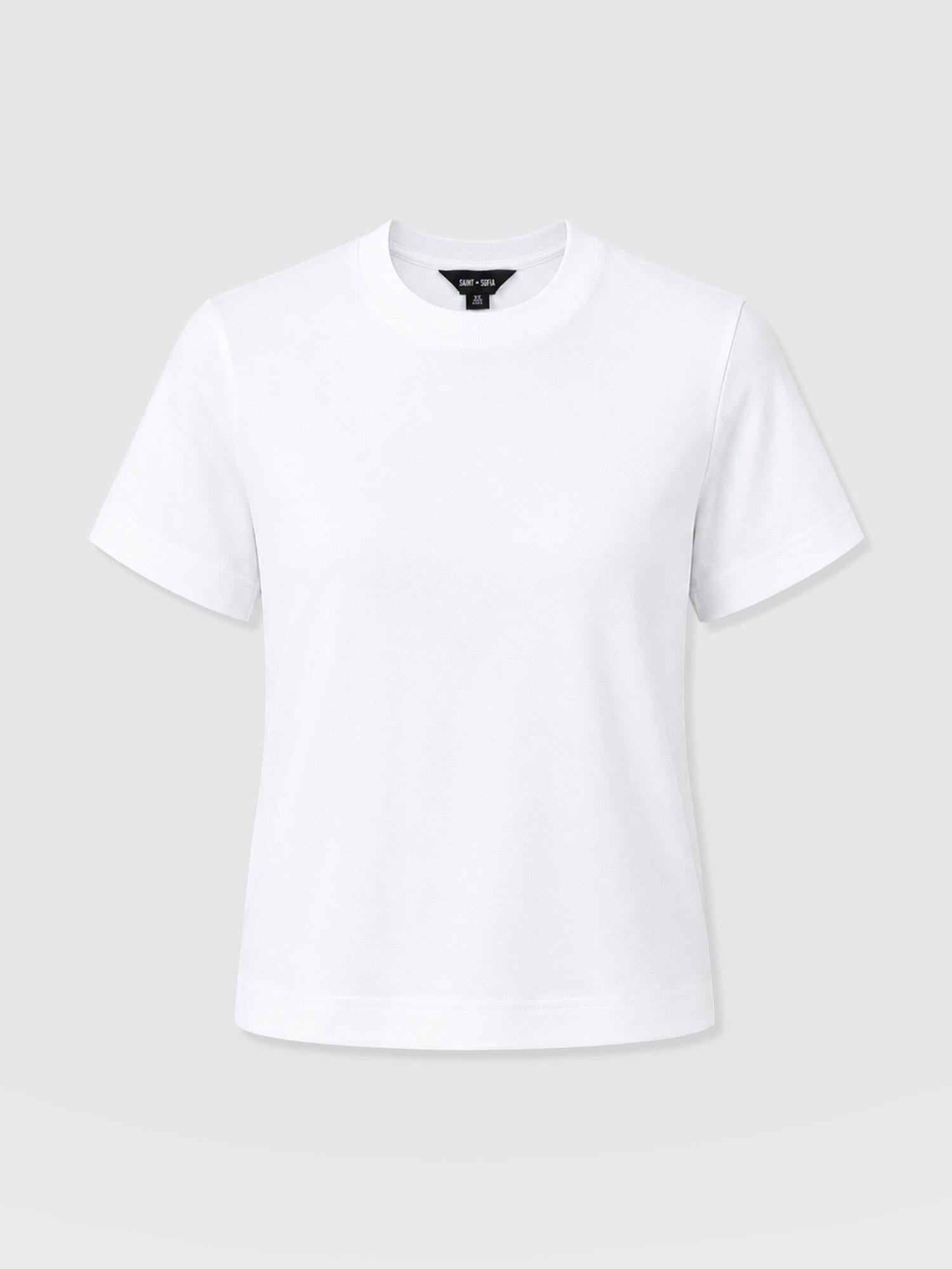 Chelsea Crew Neck Tee White - Women's T-Shirts | Saint and Sofia® USA