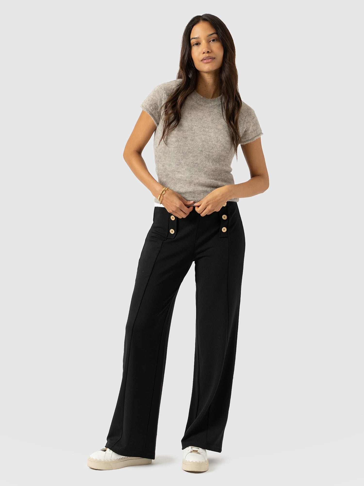 Chelsea Pant Black Jersey - Women's Pants | Saint + Sofia® USA