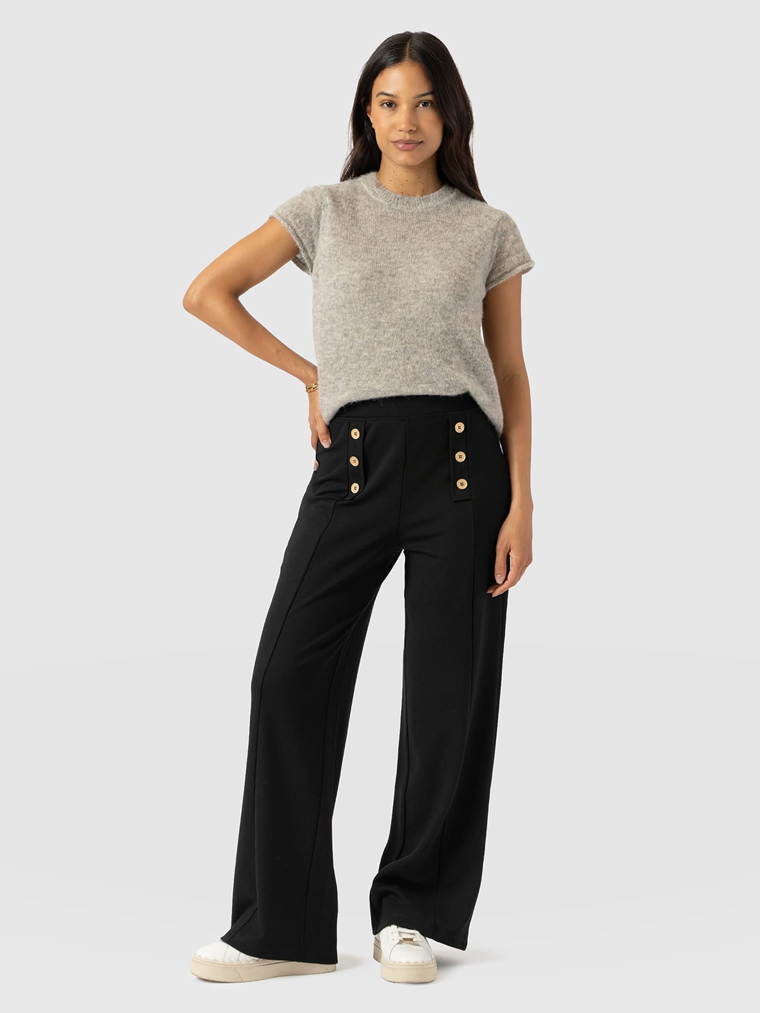 Chelsea Pant Black Jersey - Women's Pants | Saint + Sofia® USA