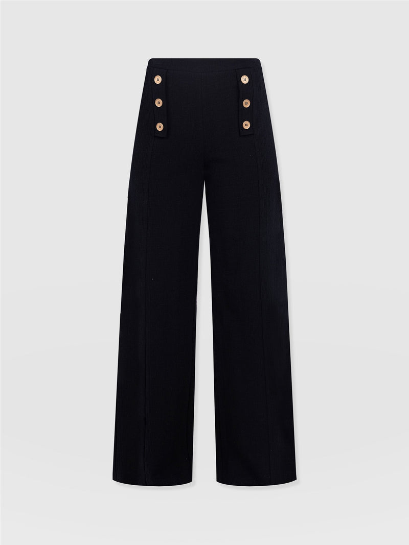 Chelsea Pant - Black Textured - Women's Pants | Saint + Sofia® USA