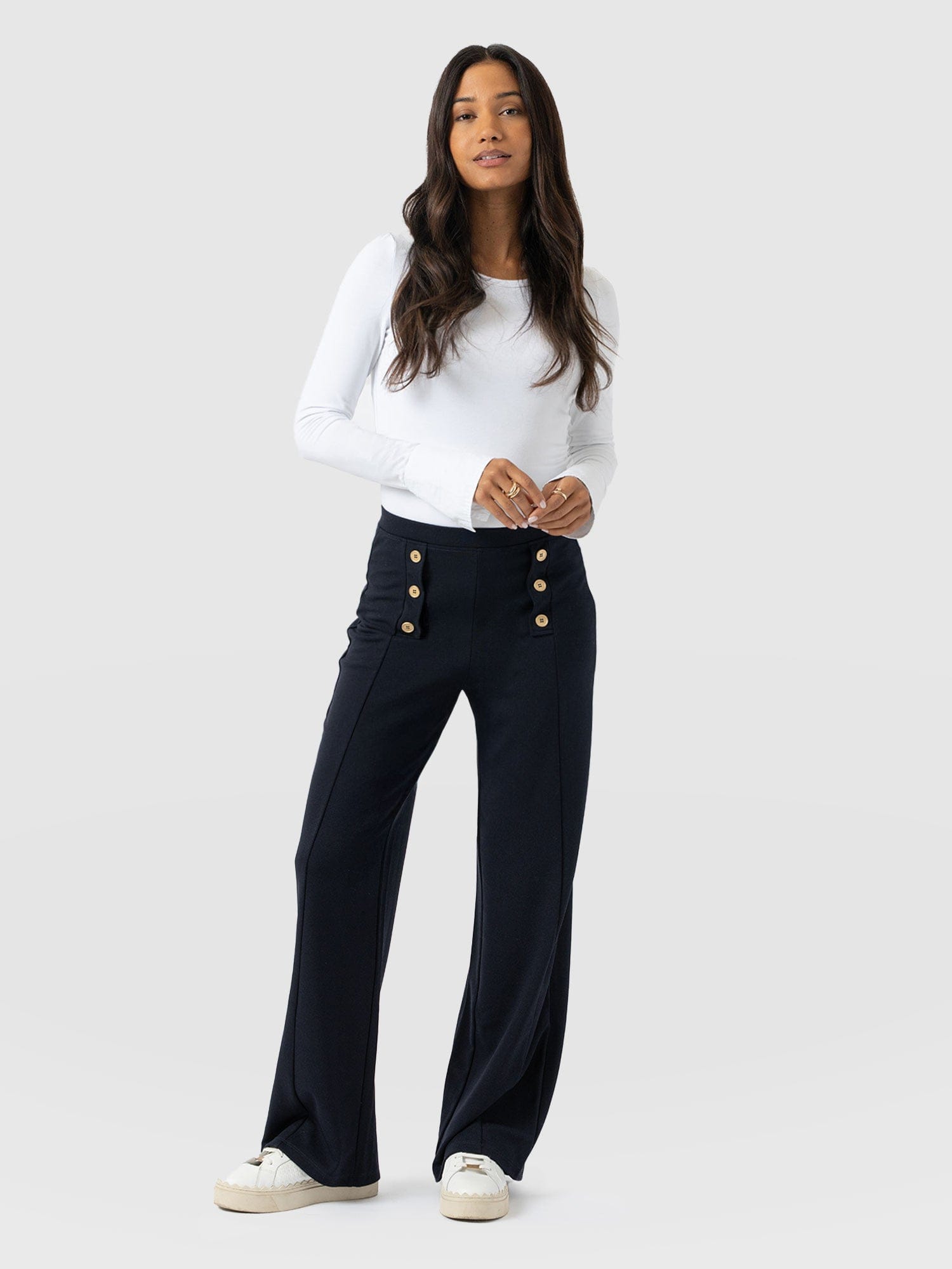 Chelsea Pant Navy Jersey - Women's Pants | Saint + Sofia® USA
