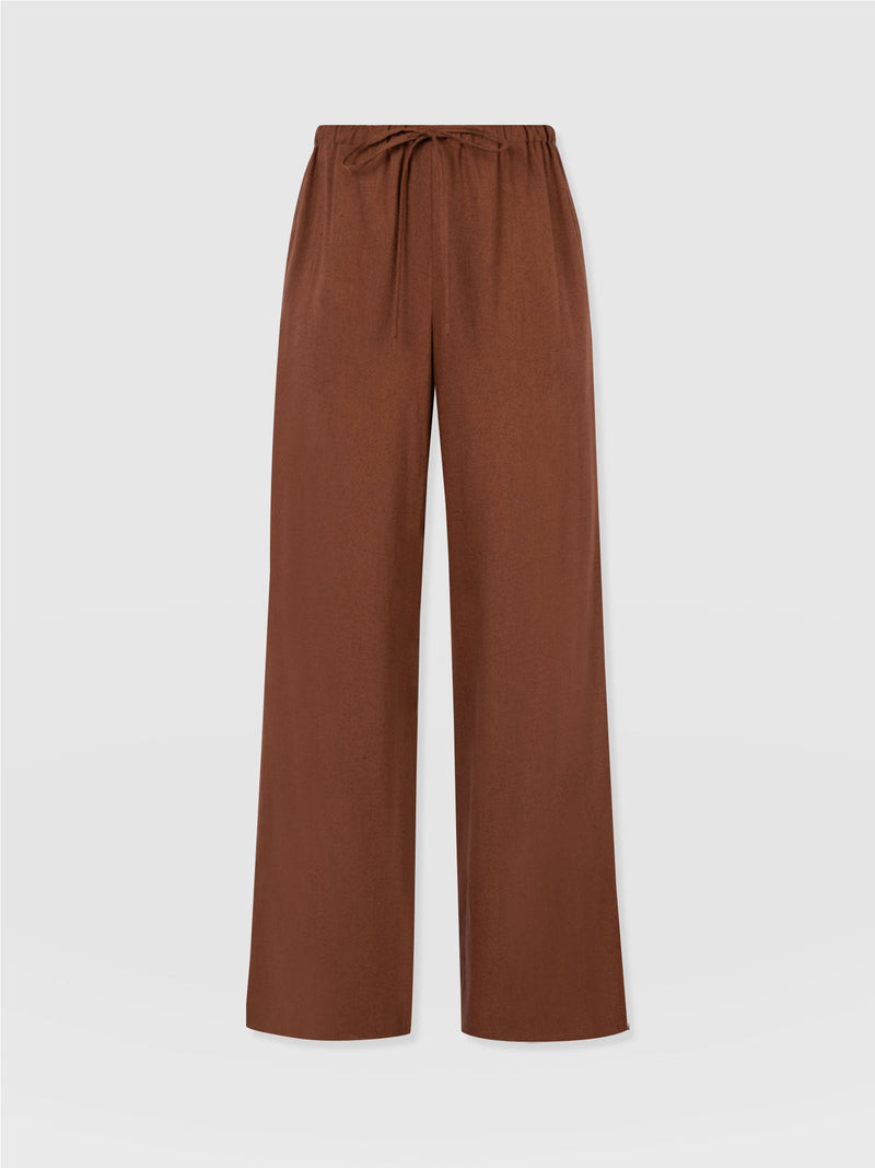 Corinne Linen Pant - Russet Brown - Women's Trousers | Saint + Sofia® US