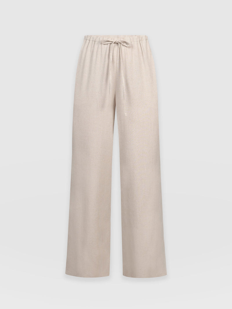 Corinne Pant Oatmeal - Women's Culottes | Saint + Sofia® UK