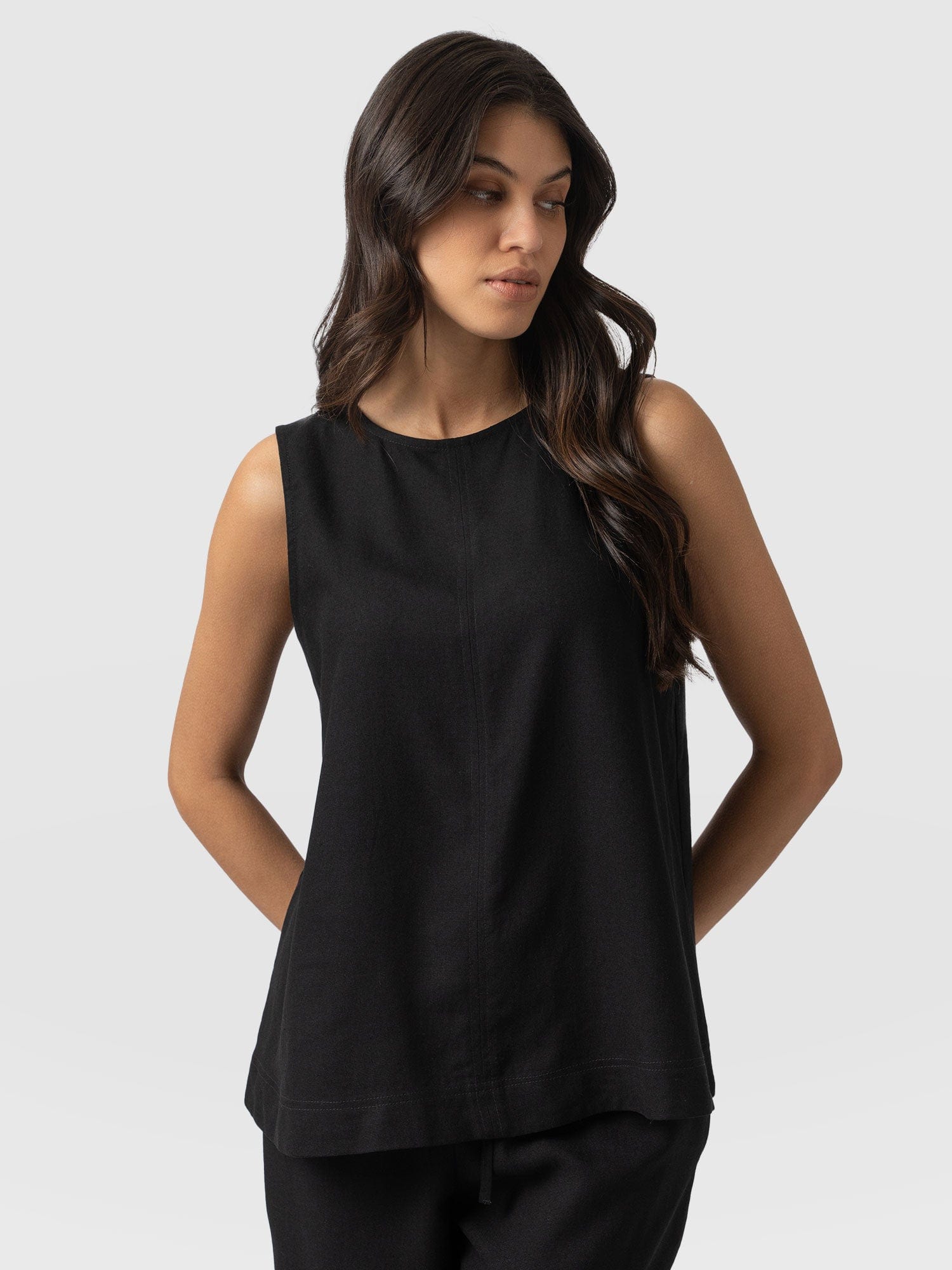 Corinne Tunic Black - Women's Tops | Saint + Sofia® USA