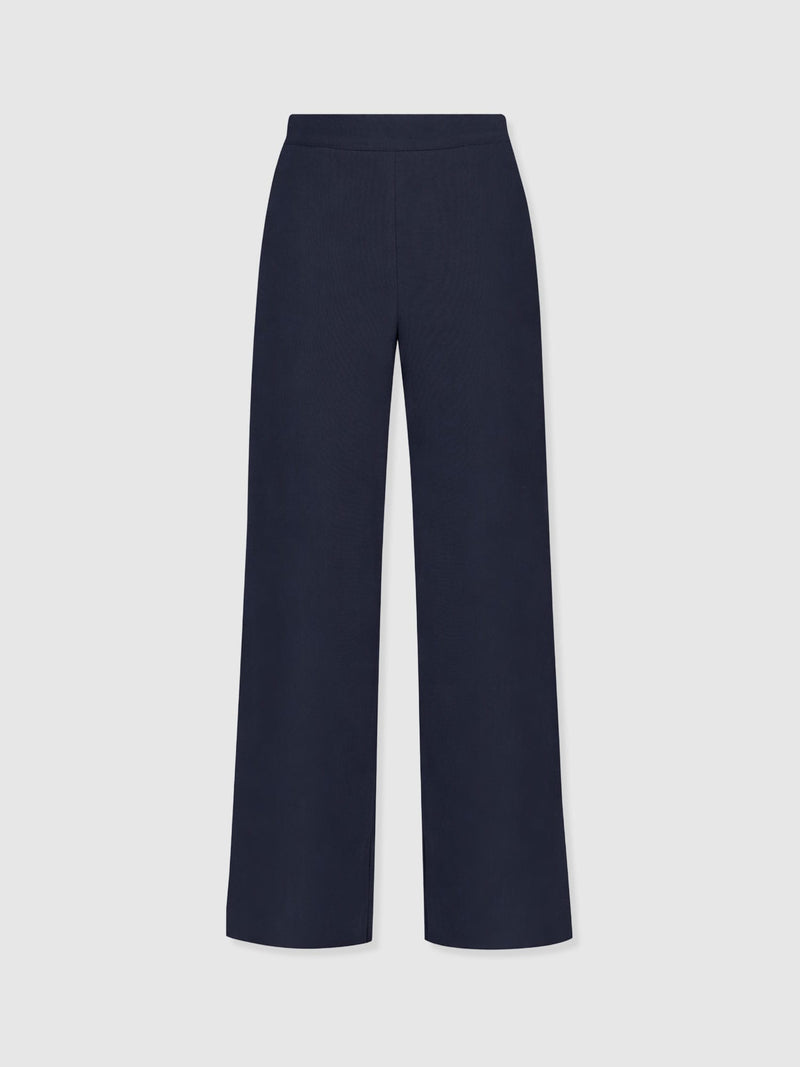 Corinne Wide Leg Linen Pant - Navy - Women's Pants | Saint and Sofia® USA