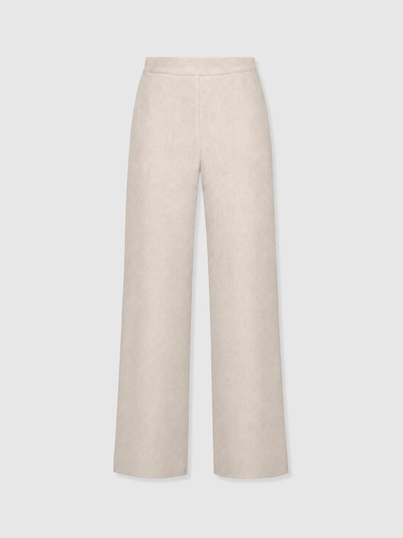 Corinne Wide Leg Linen Pant - Oatmeal - Women's Pants | Saint + Sofia® USA
