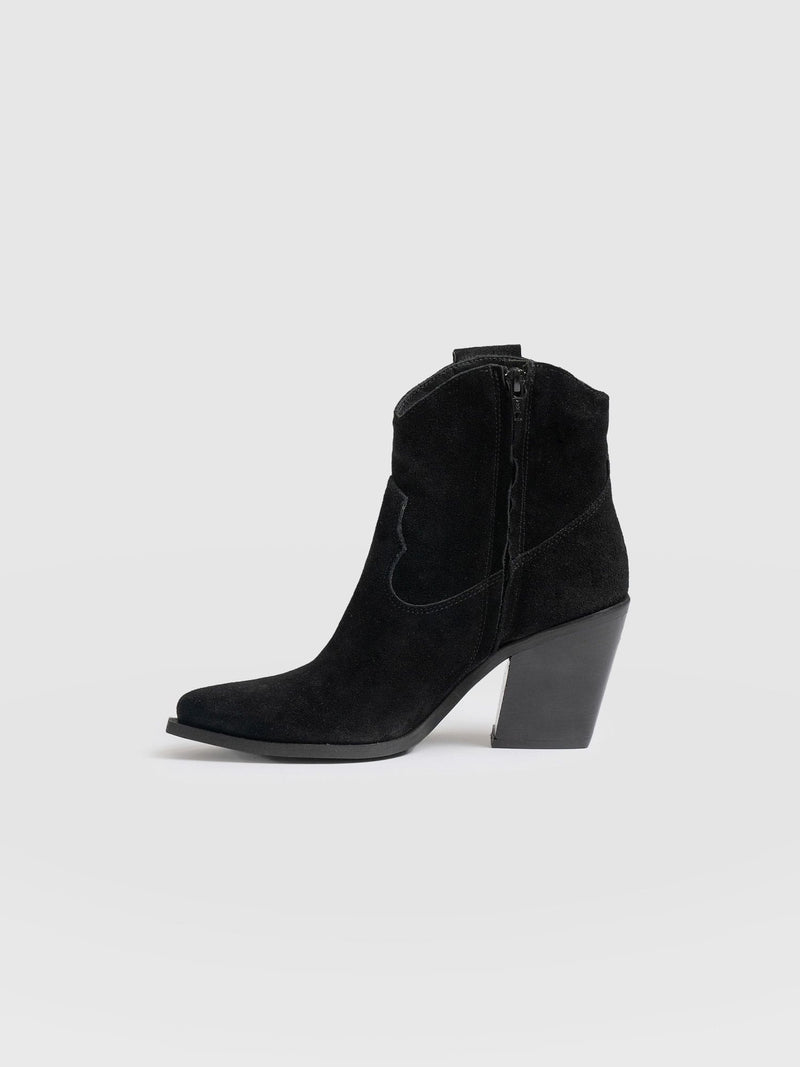 Dallas Mid Boot Black - Women's Leather Boots | Saint + Sofia® USA
