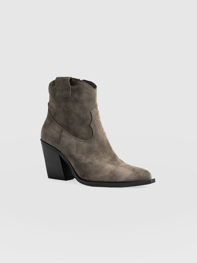 Dallas Mid Boot Taupe - Women's Leather Boots | Saint + Sofia® US