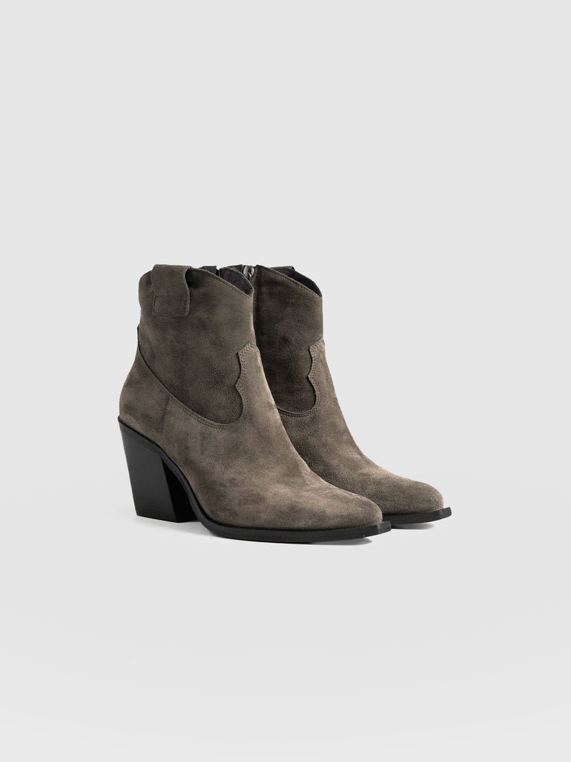Dallas Mid Boot Taupe - Women's Leather Boots | Saint + Sofia® US