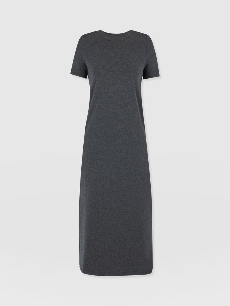 Easy T-Shirt Midi Dress - Charcoal - Women's Dresss | Saint + Sofia® USA