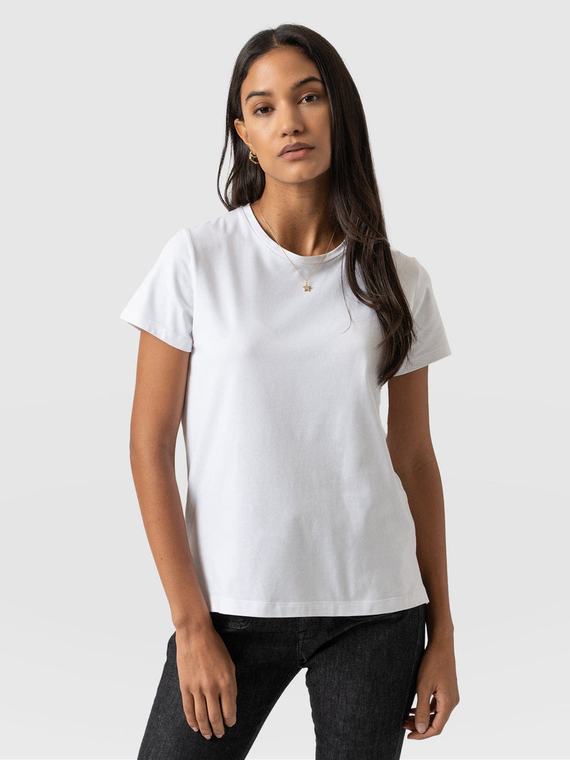 Easy Tee White - Women's T-Shirts | Saint + Sofia® USA