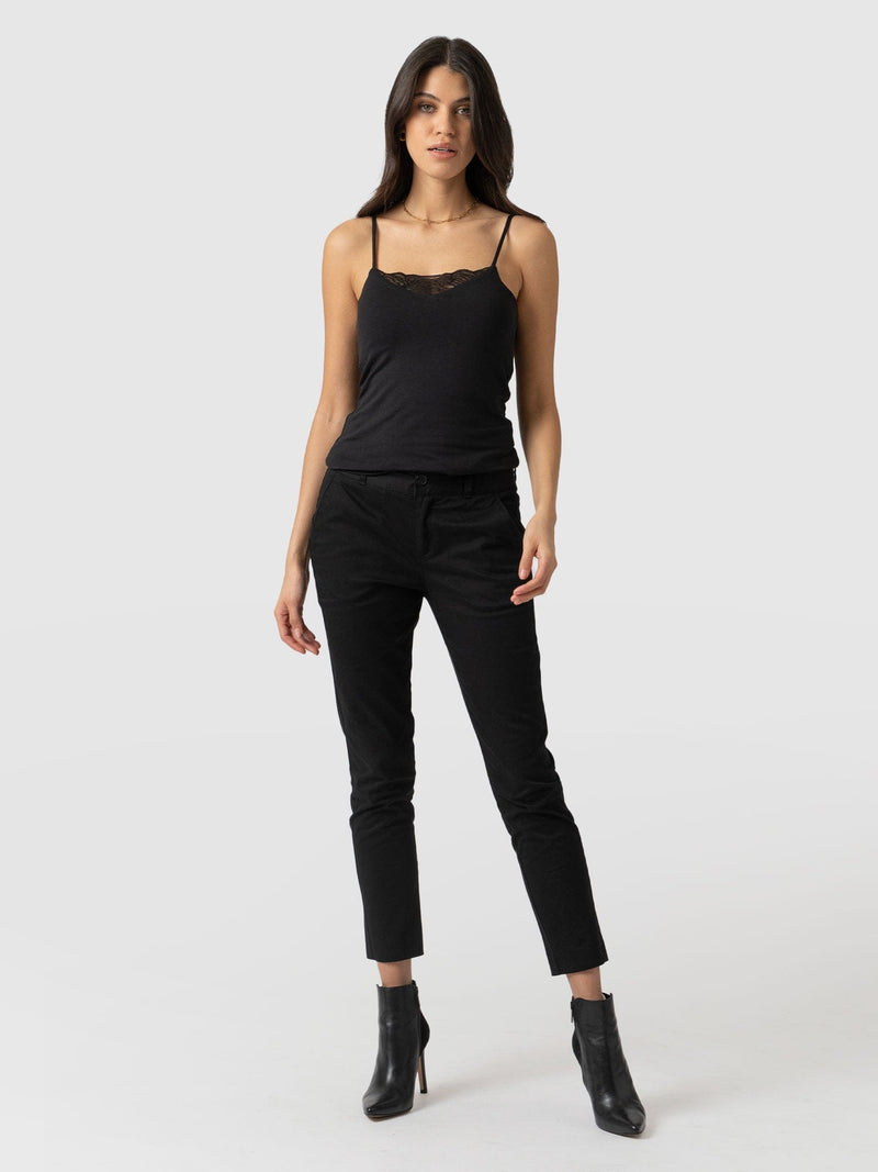 Eden Chino Black - Women's Pants | Saint + Sofia® USA
