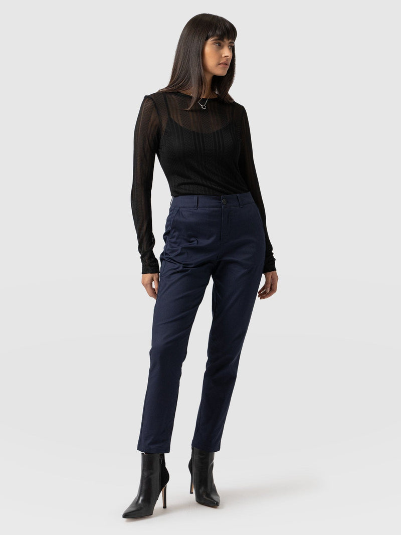 Eden Chino Navy - Women's Pants | Saint + Sofia® USA