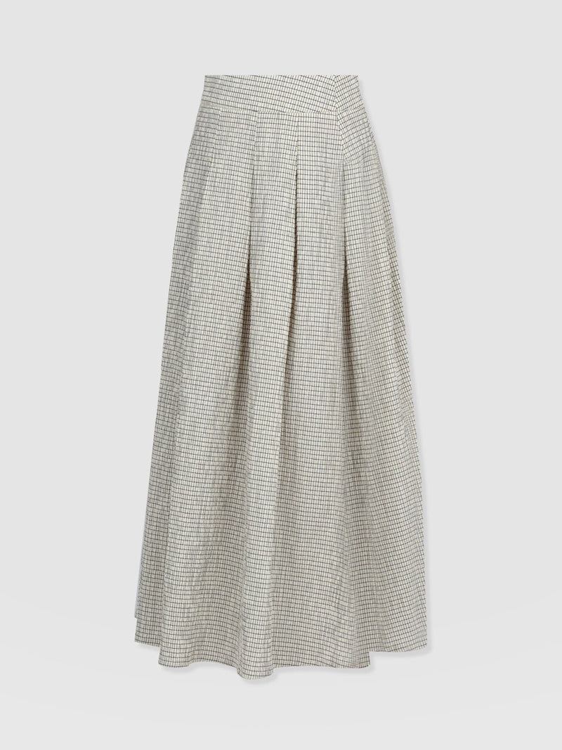 Eliza Pleated Skirt - Gingham - Women's Skirts | Saint + Sofia® USA