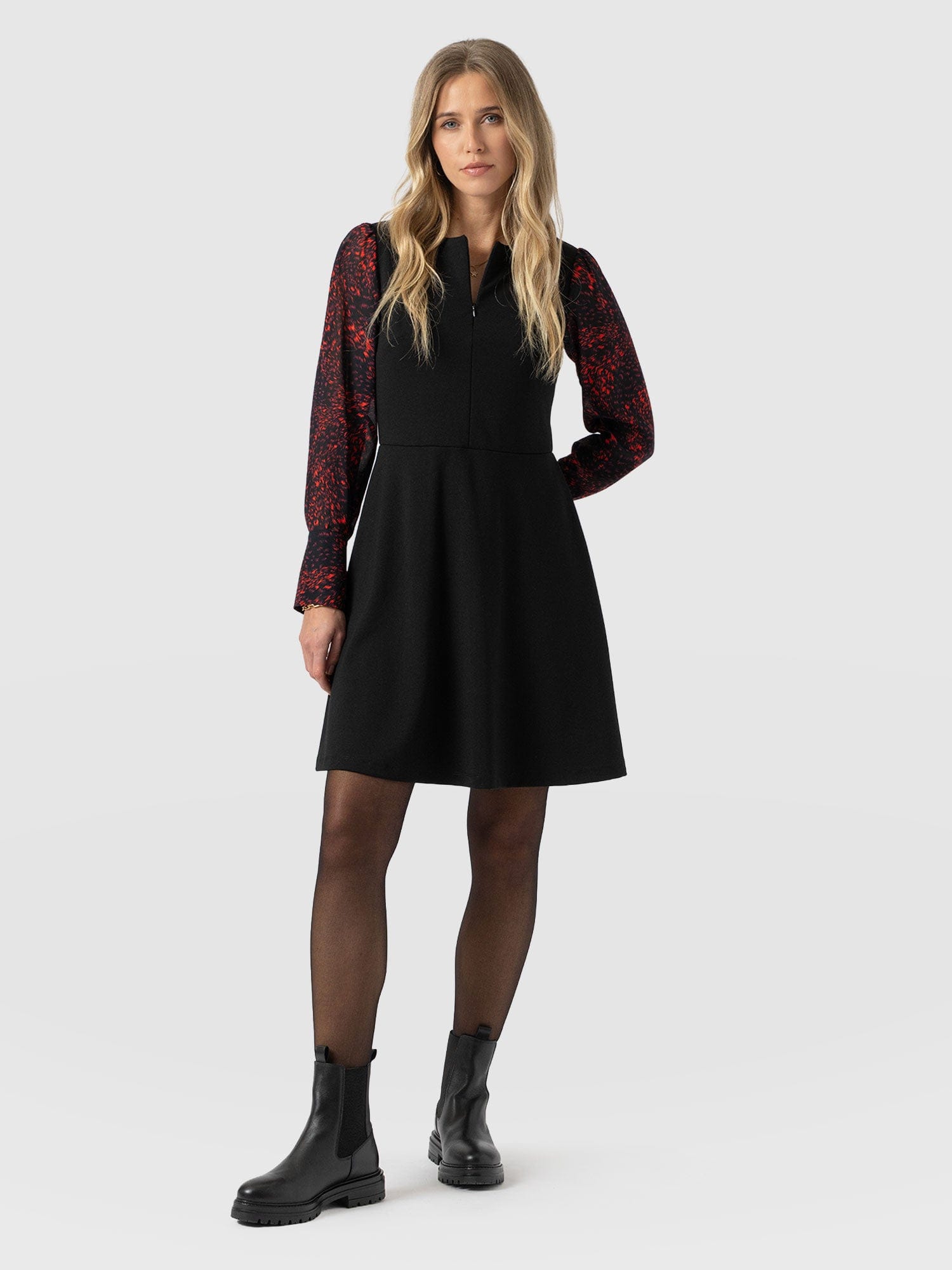 Ella Fit & Flare Dress - Red Fade Spot - Women's Dresses | Saint + Sofia  USA