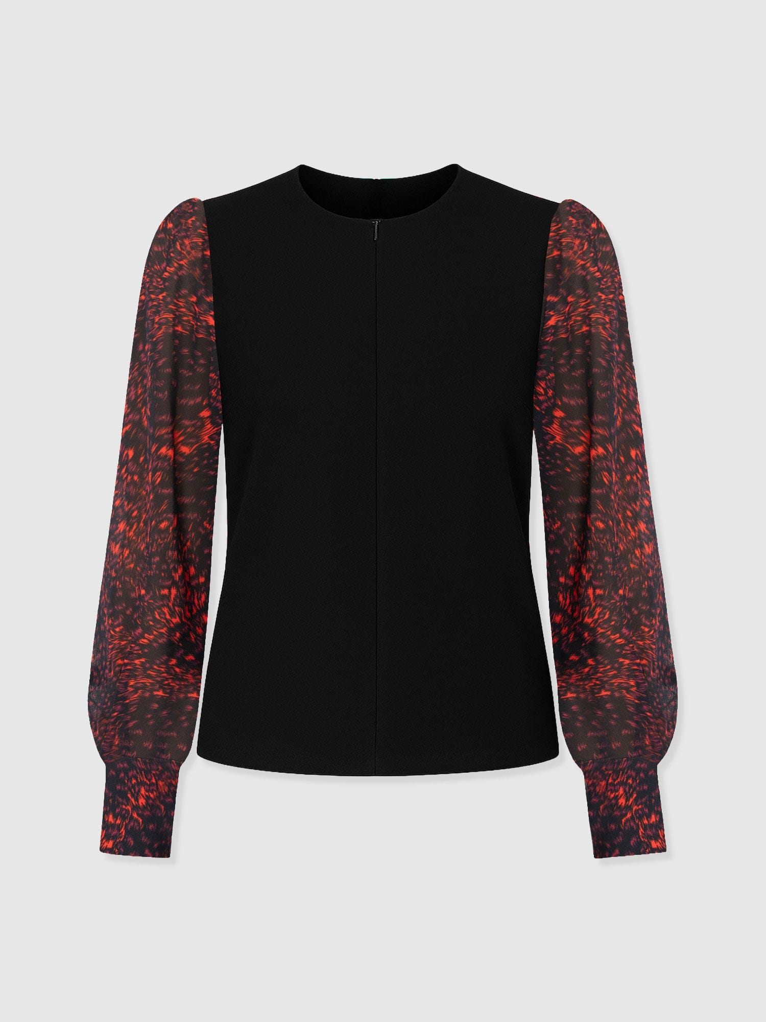 Ella Zip Up Top - Red Fade Spot - Women's T-shirts | Saint + Sofia® USA