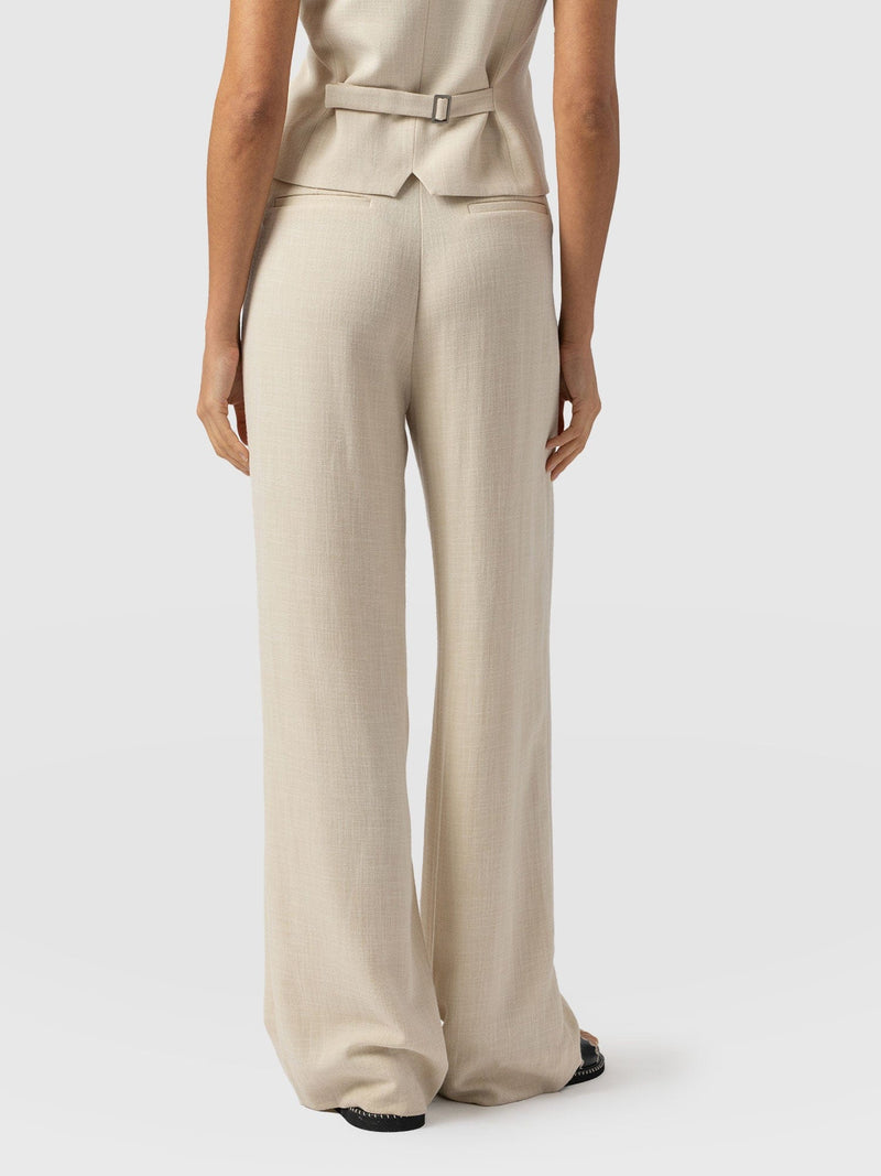 Argent Wide Leg Pant Cream - Women's Trousers | Saint + Sofia® US