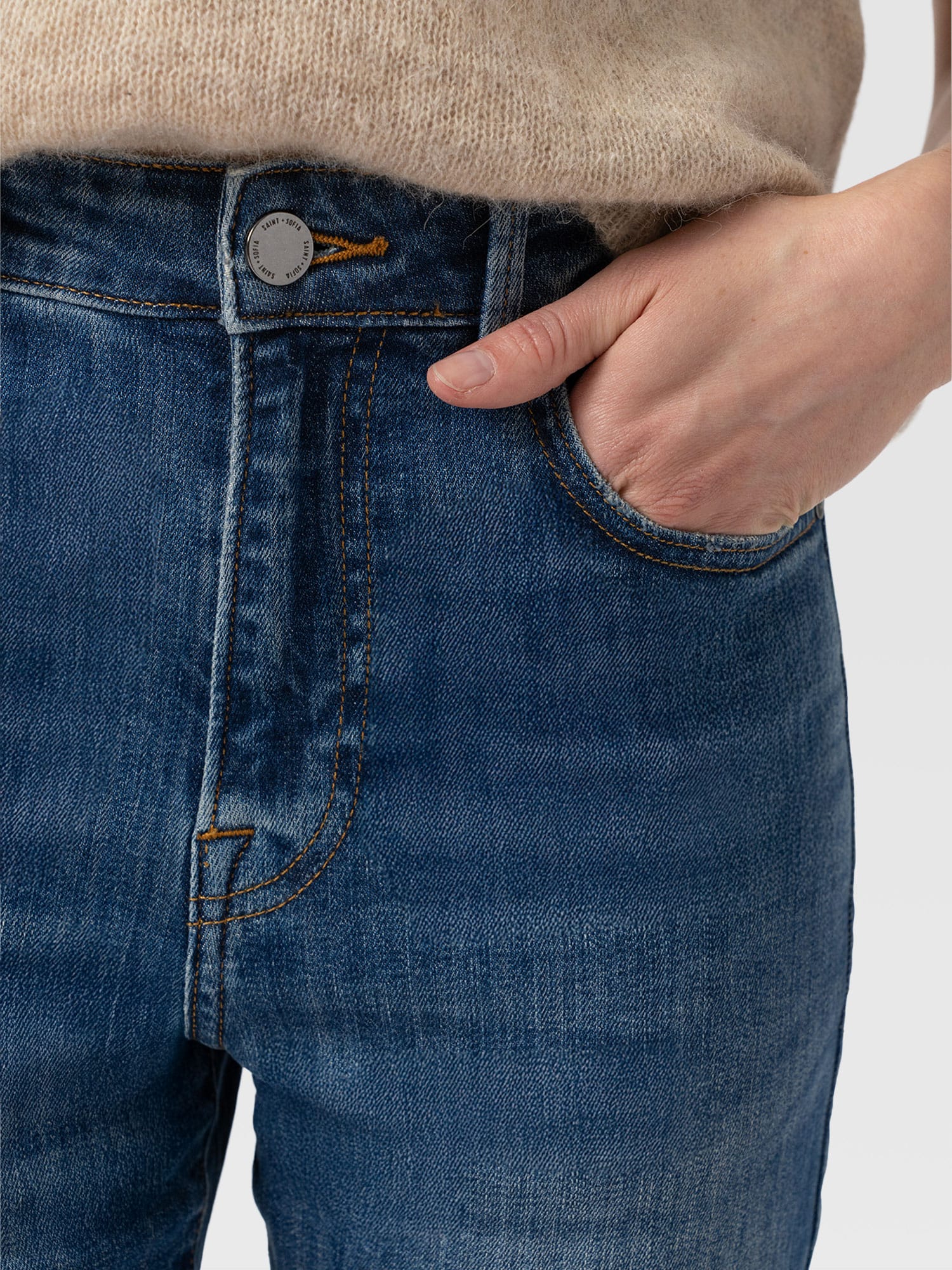 Emma Straight Leg Jeans Mid Blue - Women's Jeans | Saint + Sofia® US