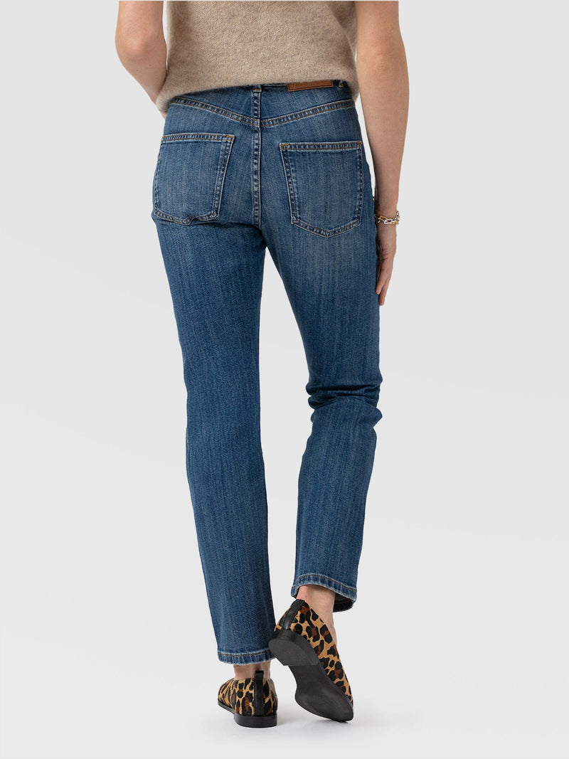 Emma Straight Leg Jeans Mid Blue - Women's Jeans | Saint + Sofia® US