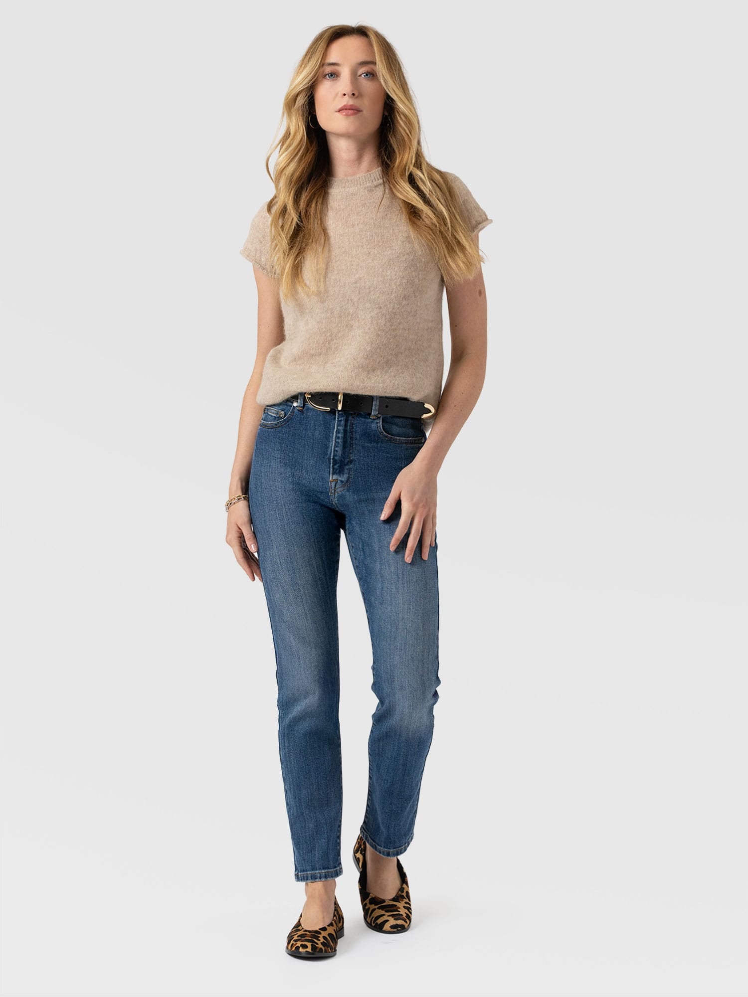 Emma Straight Leg Jeans Mid Blue - Women's Jeans | Saint + Sofia® US