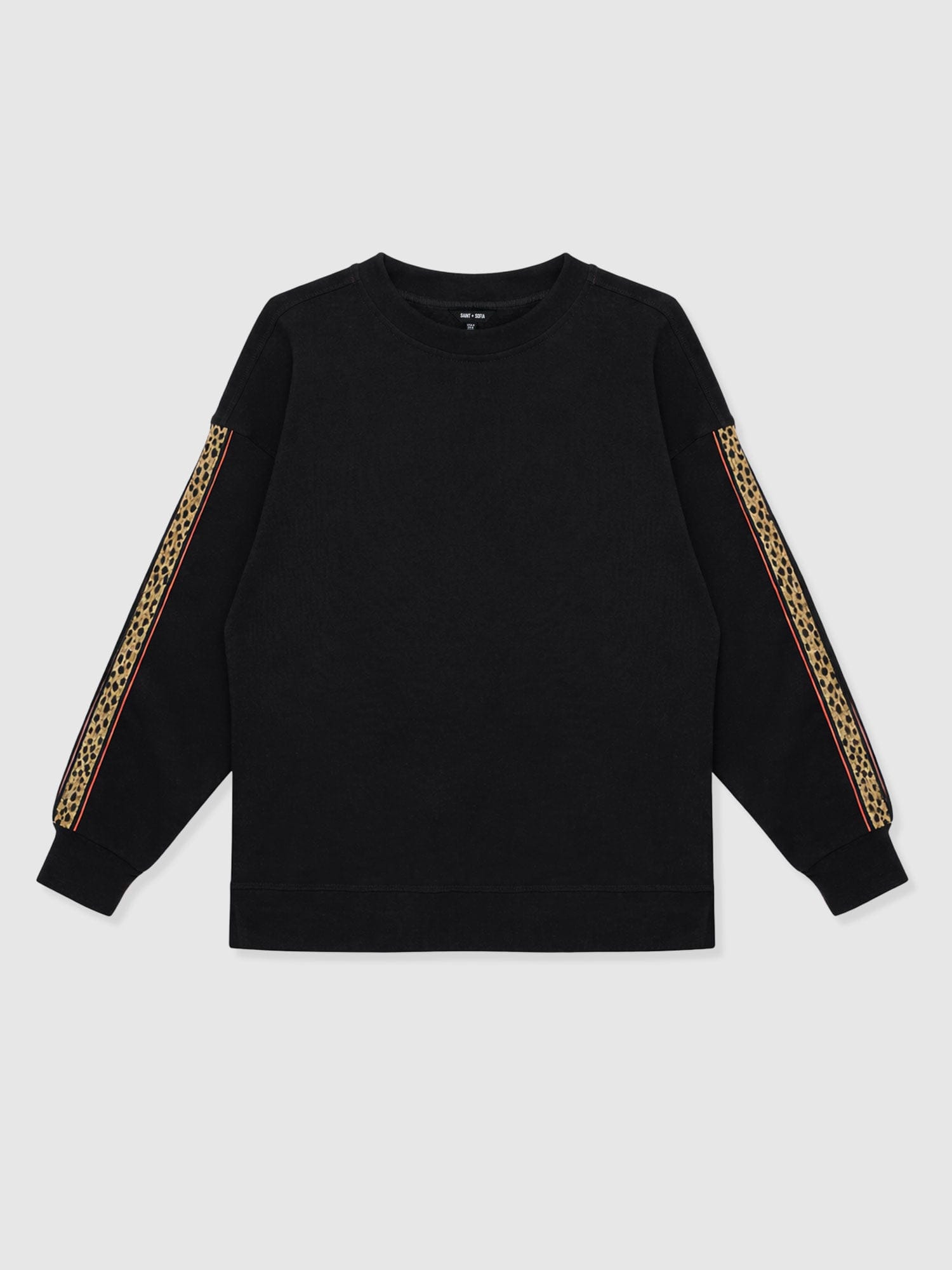 Ennis Sweatshirt - Black - Leopard - Women's Sweaters | Saint + Sofia® USA