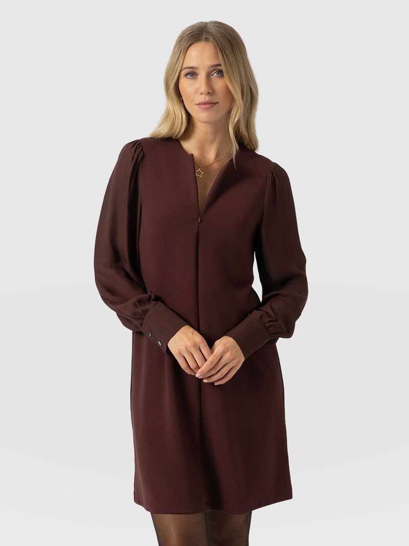 Esme Zip Up Dress Maroon - Women's Dresses | Saint + Sofia® US