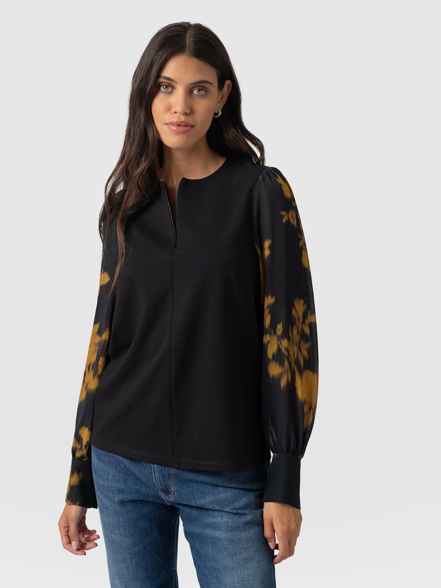 Zoe Top Yellow Floral Print