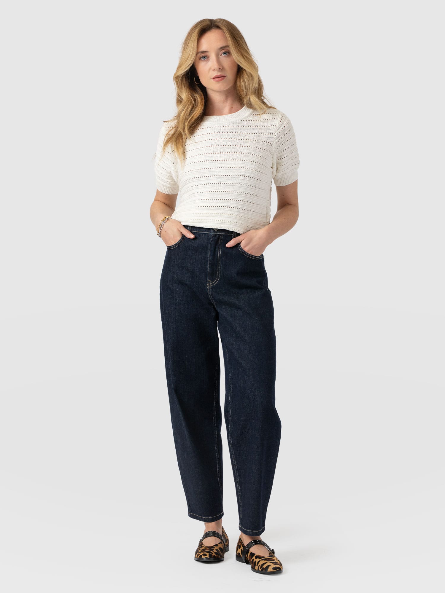 Ester Short Sleeve Knit - Cream - Women's Sweaters | Saint + Sofia® USA