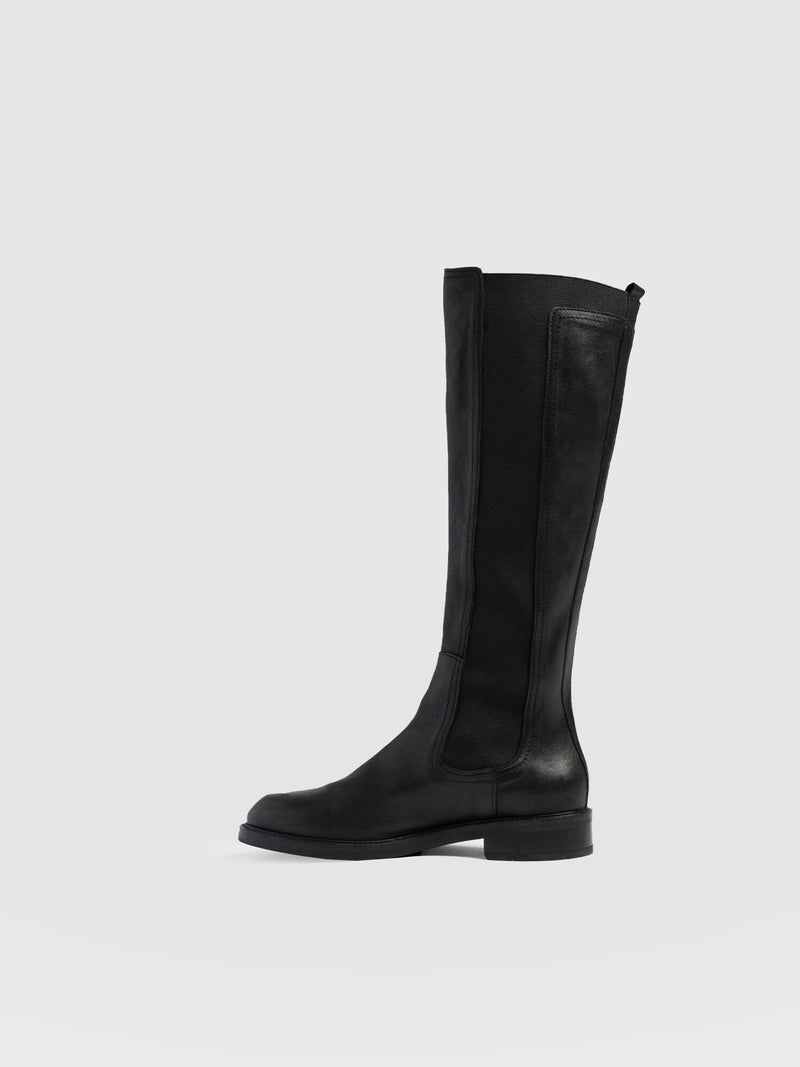 Evelyn Knee High Boot Black - Women's Leather Boots | Saint + Sofia® US