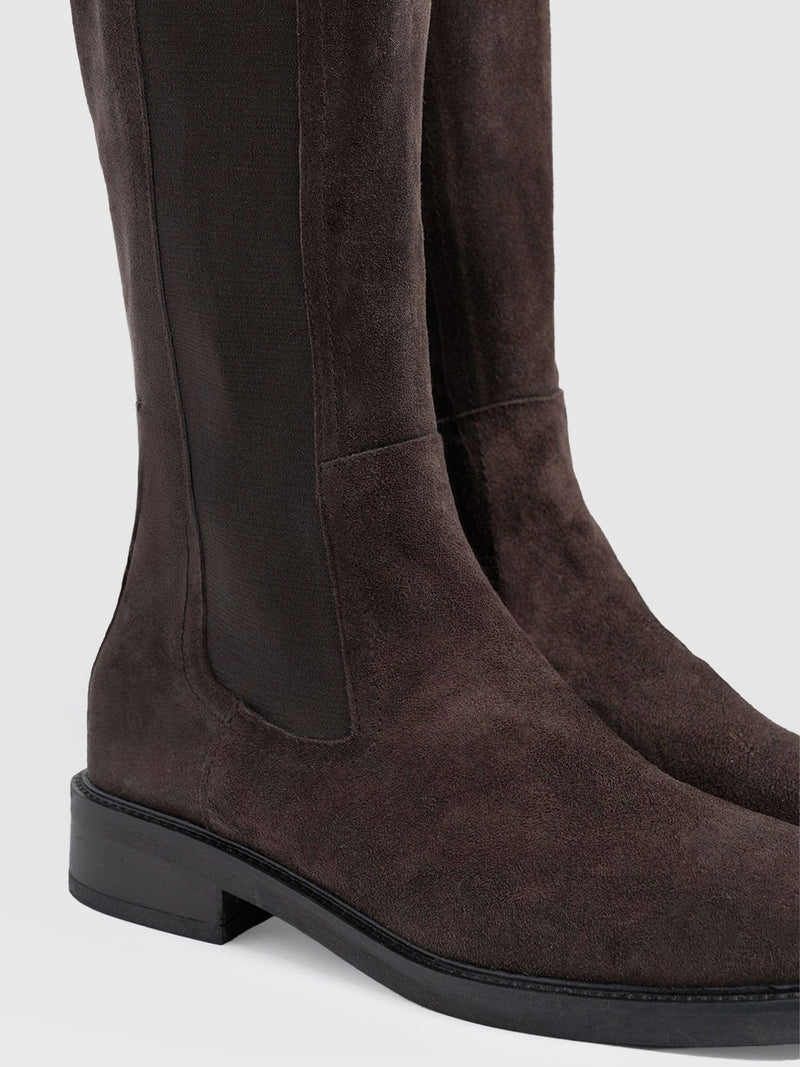 Evelyn Knee High Boot Brown - Women's Leather Boots | Saint + Sofia® US
