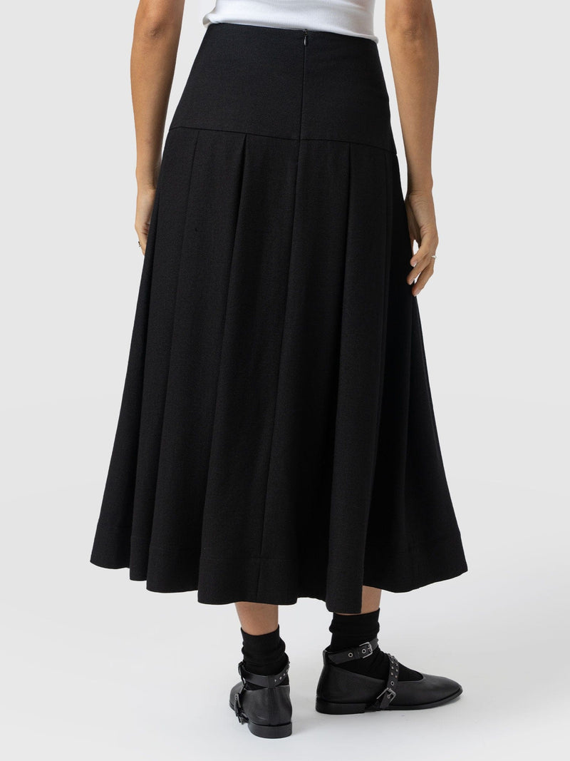 Everly Pleated Skirt - Black - Women's Skirts | Saint + Sofia? USA