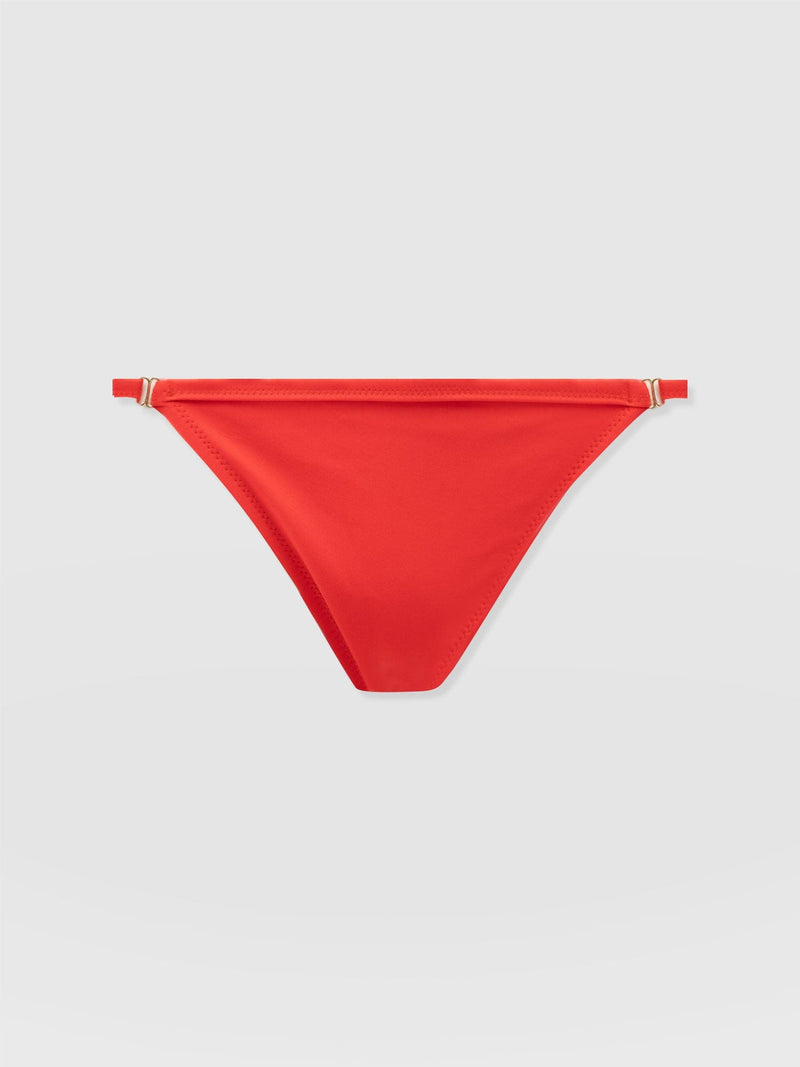 Faye Adjustable Bikini Bottom - Red - Women's Swimwear | Saint + Sofia® USA