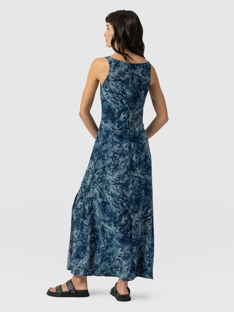 Faye Cowl Neck Dress Blue Marble - Women's Dresses | Saint + Sofia® US