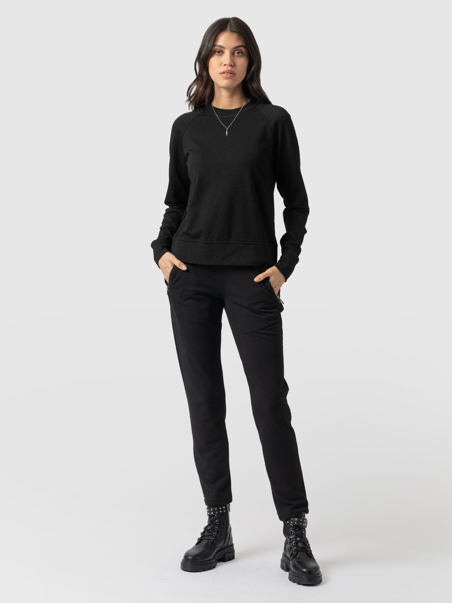 Finsbury Zip Pant Black - Women's Trousers | Saint + Sofia® USA