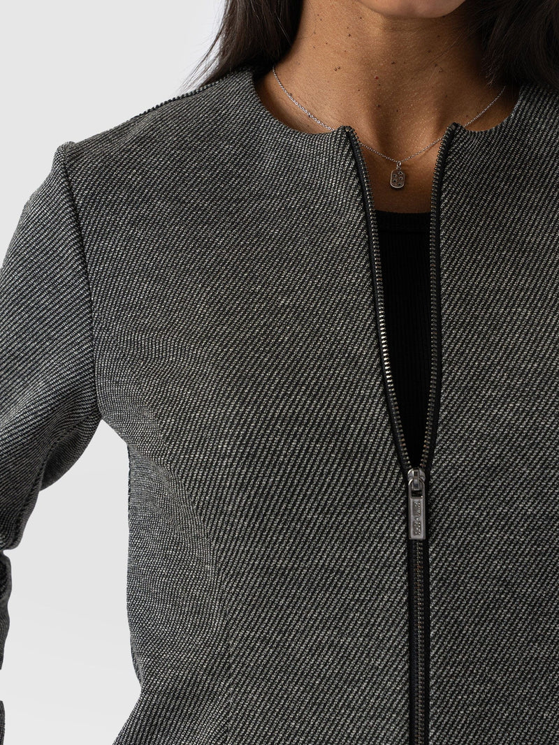 Florence Jacket - Grey Twill - Women's Jackets | Saint + Sofia® USA
