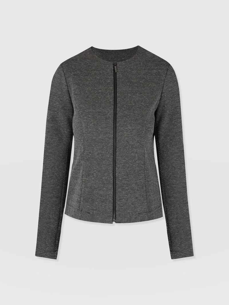 Florence Jacket - Grey Twill - Women's Jackets | Saint + Sofia® USA