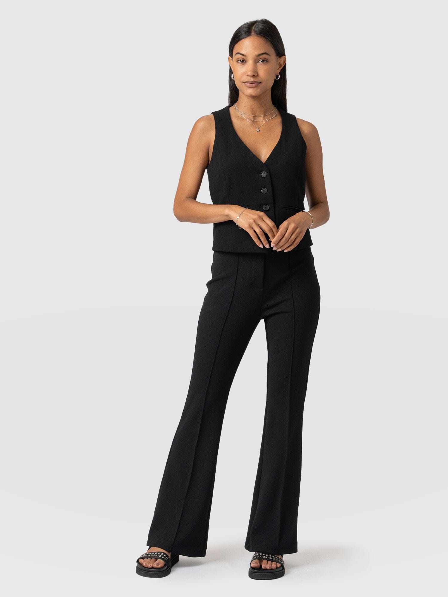 Freya Flared Pant Black - Women's Pants | Saint + Sofia® USA