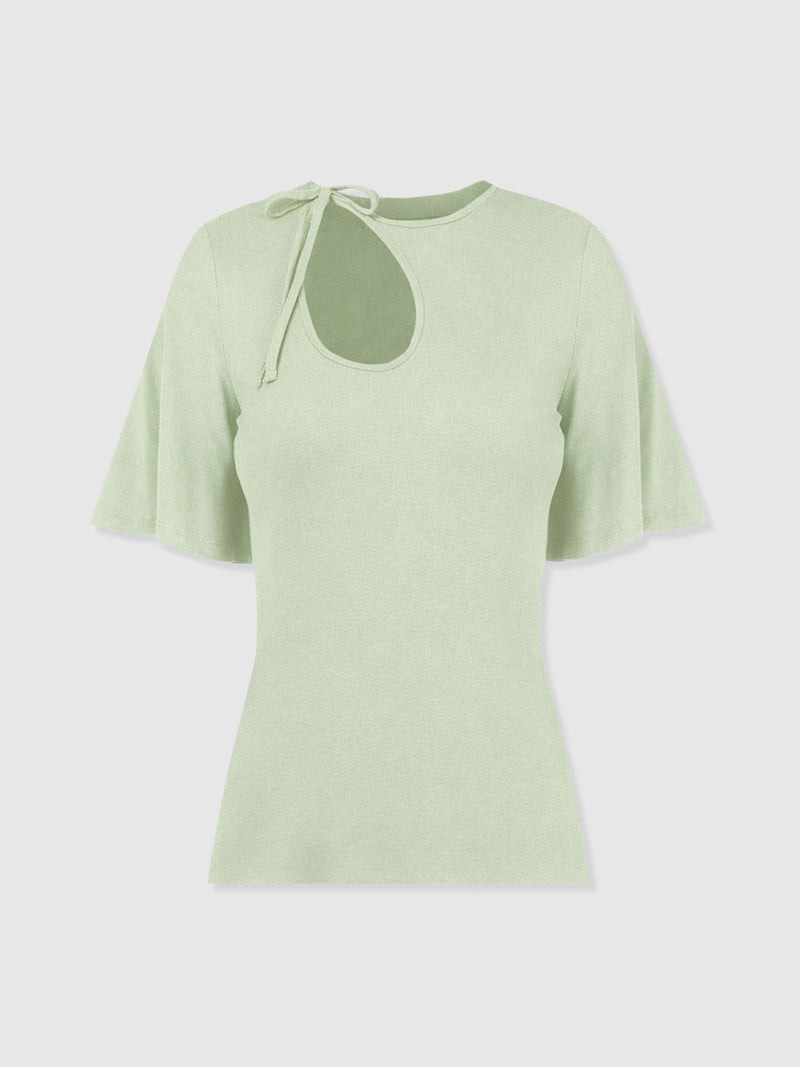 Freya Tie Tee - Mint - Women's T-shirts | Saint + Sofia® USA