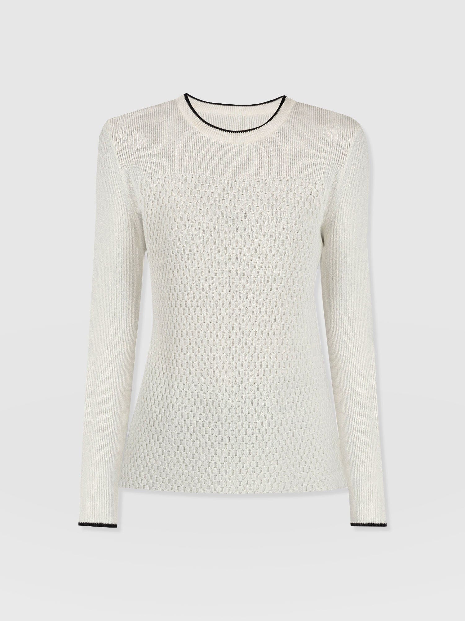 Honeycomb Rib Sweater Cream - Women's Sweaters | Saint + Sofia® US